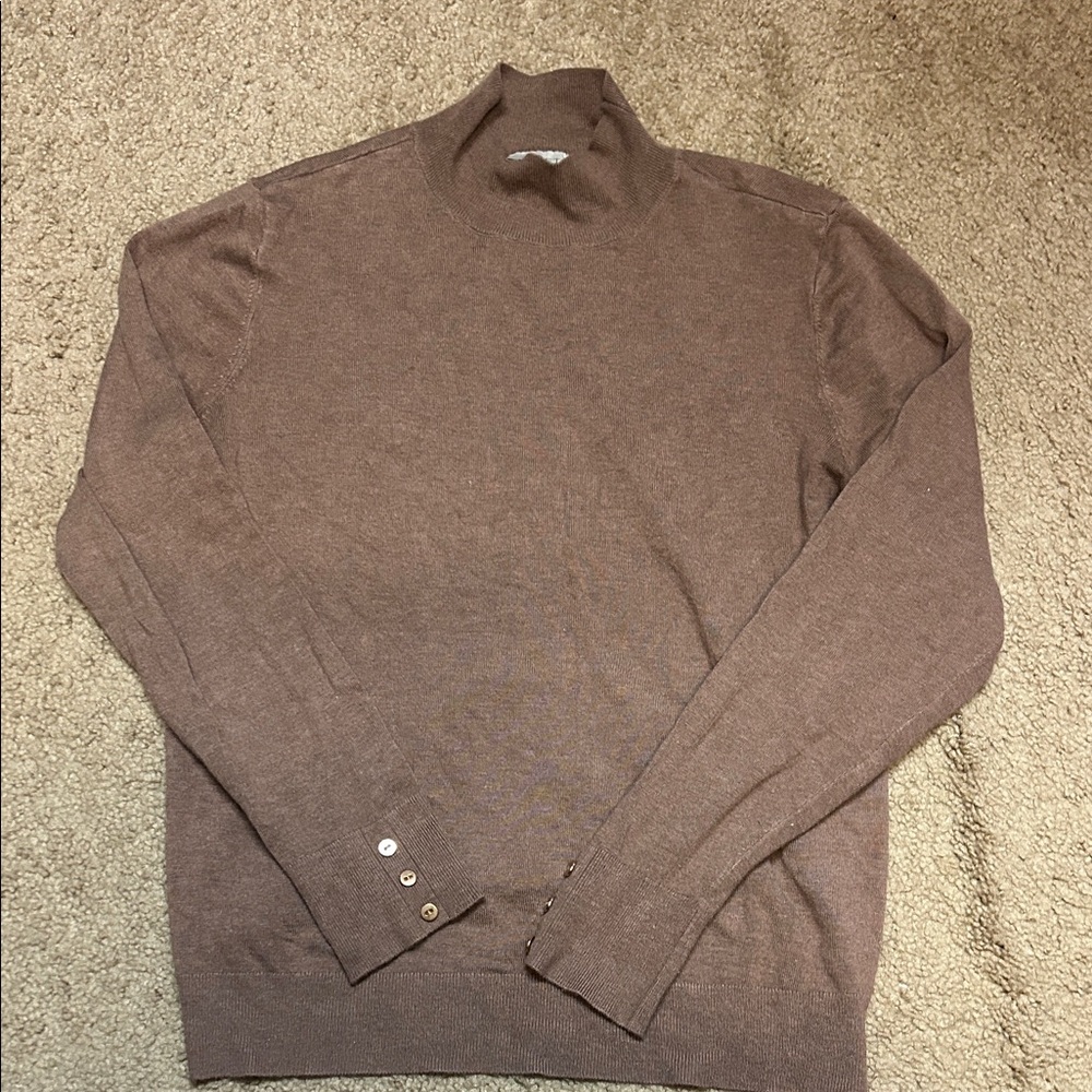 LOFT Outlet Women’s Taupe Turtleneck Sweater